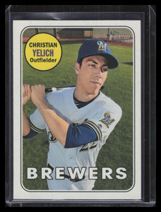 2018 Topps Heritage Team Color Swap Variations 720 Christian Yelich SP