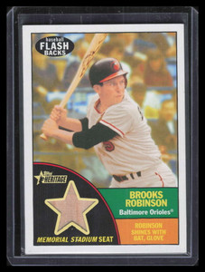 2010 Topps Heritage Flashback Relics RS Brooks Robinson Memorial Stadium Seat