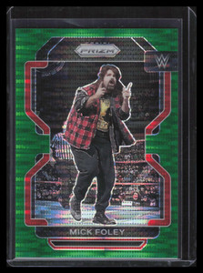 2022 Panini Prizm WWE Prizms Green Pulsar Refractor 190 Mick Foley 6/25