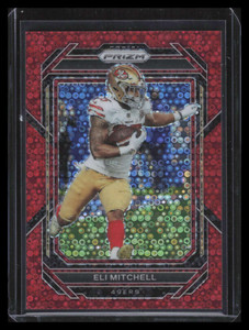 2022 Panini Prizm Prizms No Huddle Red Refractor 264 Eli Mitchell 18/50