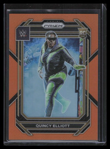 2023 Panini Prizm WWE Prizms Orange Refractor 104 Quincy Elliott Rookie 56/99