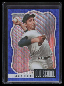 2021 Panini Prizm Old School Prizms Blue Wave Refractor 7 Sandy Koufax 18/60