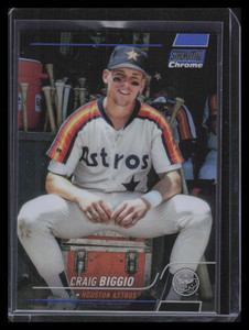 2022 Stadium Club Chrome Blue Refractor 213 Craig Biggio 124/199