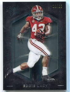 2016 Panini Black Gold Collegiate White Gold Foil 39 Eddie Lacy 19/25