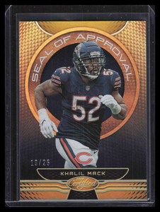 2019 Certified Seal of Approval Mirror Gold 4 Khalil Mack 19/25