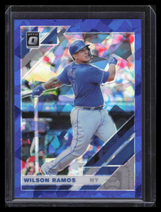 2019 Donruss Optic Blue Cracked Ice Refractor 158 Wilson Ramos 6/7