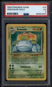 1999 Pokemon Base Unlimited 15 Venusaur HOLO R Rare PSA 3 VG