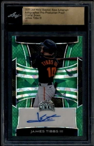 2025 Leaf Metal Autographed Pre-Production Proof Crystal James Tibbs RC Auto 1/1