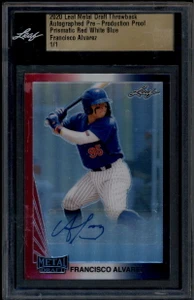 2020 Leaf Metal Draft Pre-Production Proof Francisco Alvarez Rookie RC Auto 1/1