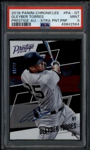 2018 Prestige Autographs Xtra Points Gleyber Torres Rookie RC Auto 9/10 PSA 9