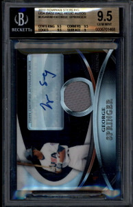 2010 Bowman Sterling USA Refractor George Springer RC Jersey Auto 3/25 BGS 9.5