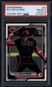 2024 Bowman 22 Elly De La Cruz Rookie RC PSA 8 PSA/DNA Certified 10 Auto