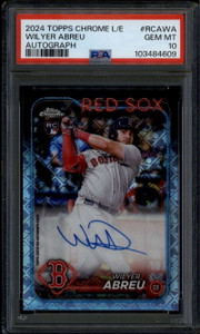 2024 Topps Chrome Logofractor Autographs Wilyer Abreu Rookie RC Auto PSA 10 GEM