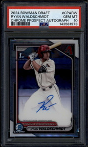 2024 Bowman Chrome Draft Autographs CPARW Ryan Waldschmidt Rookie RC Auto PSA 10