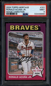 2024 Topps Heritage Image Variations 321 Ronald Acuna Jr. SP PSA 9 MINT