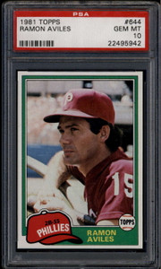 1981 Topps 644 Ramon Aviles PSA 10 GEM MT