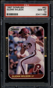 1987 Donruss 62 Glenn Wilson PSA 10 GEM MT POP 4