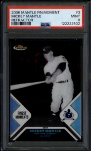 2006 Finest Mantle Moments mmfm3 Mickey Mantle 27/399 PSA 9 MINT