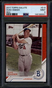 2017 Topps Salute Red s8 Duke Snider 2/25 PSA 9 MINT