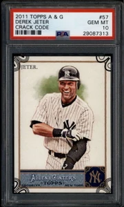 2011 Topps Allen and Ginter Code Cards 57 Derek Jeter PSA 10 GEM MT