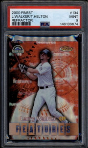 2000 Finest Refractor 134 Larry Walker Todd Helton Features PSA 9 MINT