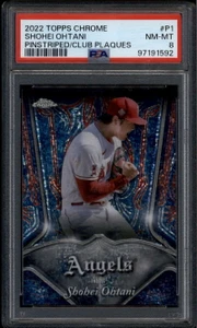 2022 Topps Chrome Club Plaques p1 Shohei Ohtani PSA 8 NM-MT
