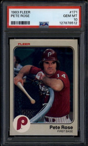 1983 Fleer 171 Pete Rose PSA 10 GEM MT