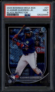 2025 Bowman Chrome Mega Box Black Refractor 27 Vladimir Guerrero Jr. 2/10 PSA 9