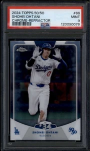 2024 Topps 50/50 Ohtani Chrome Refractor 66 Shohei Ohtani PSA 9 MINT