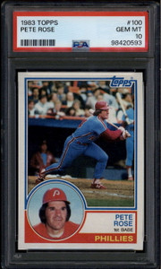 1983 Topps 100 Pete Rose PSA 10 GEM MT
