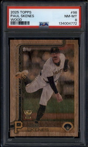 2025 Topps Wood 98 Paul Skenes 23/25 PSA 8 NM-MT