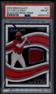 2023 Immaculate Collection Black Materials Elly De La Cruz RC Patch 1/25 PSA 8
