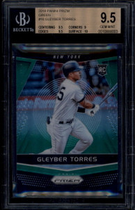 2018 Panini Prizm Green Refractor 16 Gleyber Torres Rookie RC 10/50 BGS 9.5 GEM