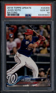 2018 Topps Update us300 Juan Soto Batting Rookie RC PSA 10 GEM MT 64483843