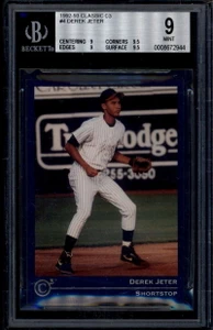 1992-93 Classic c3 4 Derek Jeter Rookie RC BGS 9 MINT