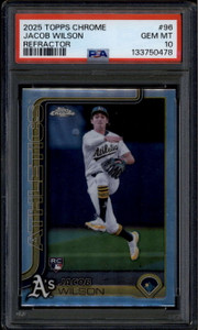 2025 Topps Chrome Refractor 96 Jacob Wilson Rookie RC PSA 10 GEM MT