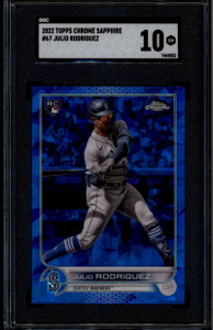 2022 Topps Chrome Sapphire 67 Julio Rodriguez Rookie RC SGC 10 GM