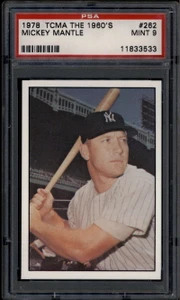 1978 TCMA The 1960's 60's I 262 Mickey Mantle PSA 9 MINT