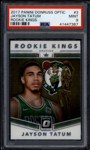 2017-18 Donruss Optic Rookie Kings 3 Jayson Tatum Rookie RC PSA 9 MINT