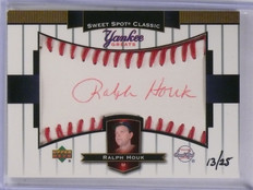 2003 UD Sweet Spot Yankee Greats RED INK Autograph Ralph Houk #D13/25