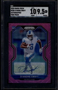 2020 Panini Prizm Rookie Autographs Prizms Pink D'Andre Swift RC Auto SGC 9.5 10
