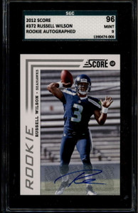 2012 Score Signatures 372 Russell Wilson Rookie RC Auto SGC 96 MINT 9
