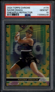 2024 Topps Chrome Pineapple Refractor 170 Naomi Osaka 33/77 PSA 10 GEM MT