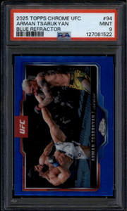 2025 Topps Chrome UFC Blue Refractor 94 Arman Tsarukyan 20/150 PSA 9 MINT