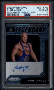2022 Panini Prizm WWE Legendary Signatures LSKAN Kurt Angle Auto PSA 10 GEM MT