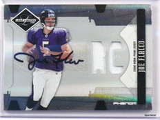 2008 Leaf Limited Joe Flacco autograph auto patch rc rookie #D10/99 #321