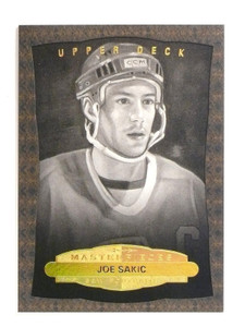 2014-15 Upper Deck Masterpieces Joe Sakic Framed Black Leather #D10/50 #161