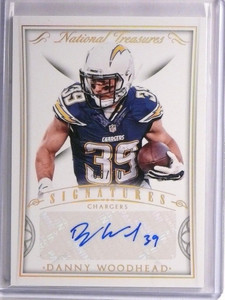 2015 National Treasures Signatures Danny Woodhead autograph #D05/10