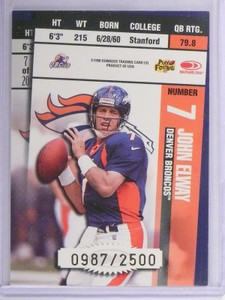 1998 Leaf Rookies & Stars Ticket Masters Elway Terrell Davis #D0987/2500 #7 *628