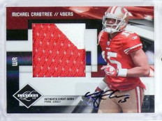 2009 Limited Michael Crabtree autograph auto patch rc rookie #D14/25 #18